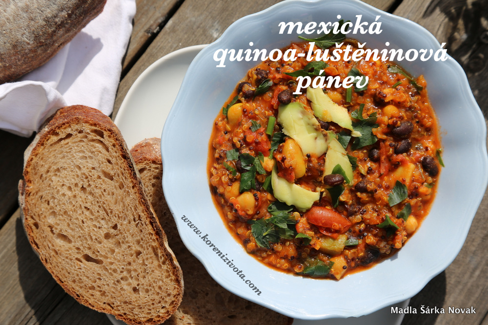 mexická quinoa-luštěninová pánev
