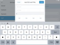 Add staff pin dialog