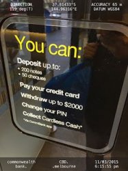 ATM explicitly inform customer