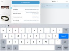 Search customer ipad