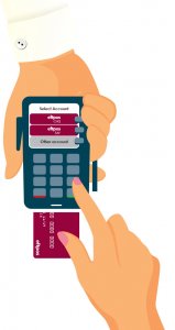 Terminal-and-chip-card